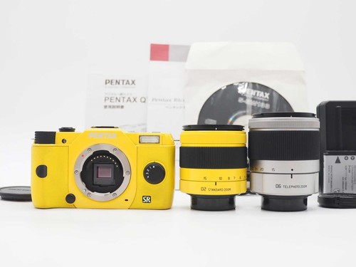 Appareil photo pentax jaune - photo,