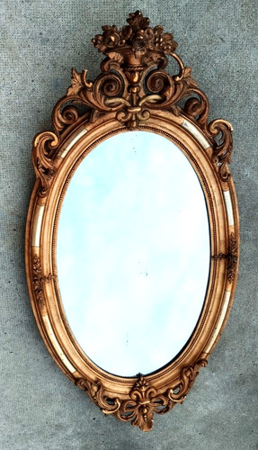Ancien miroir oval ème - miroir,