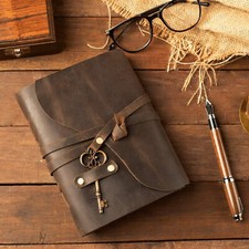 Journal en cuir ancien carnet