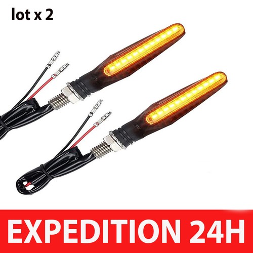 Paire clignotants moto led - clignotants,
