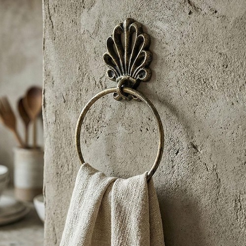 Serviette ronde fer forgé - serviette,