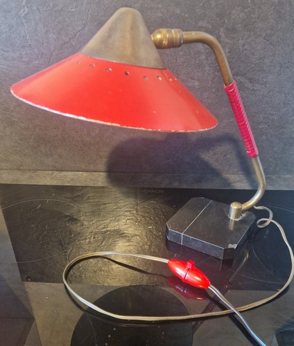 Lampe vintage année rouge - lampe,