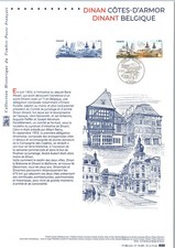 2019 Document officiel Timbre N°5300 Dinan France/Dinant Belgique