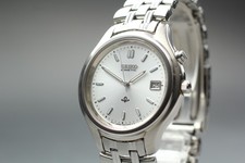 Vintage 1995 [Near MINT] SEIKO Kinetic 5M42-0A10 Qz Date Men's Watch from JAPAN