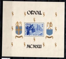 Belgique 1941 Mi. Bl.12 Bloc Feuillet 100% Neuf ** 5 Fr+15 Fr,Orval,Armoiries
