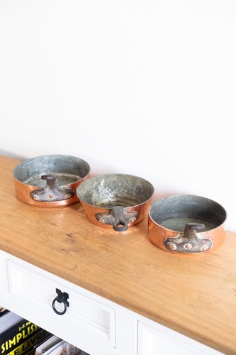 Lot sauteuses en cuivre - lot,