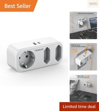 Chargeur Rapide TESSAN - Multiprise Murale 5 en 1, Idéale pour Maison et Voyage