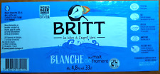etiquette principale BIERE BRITT  BLANCHE au malt de froment 33 cl