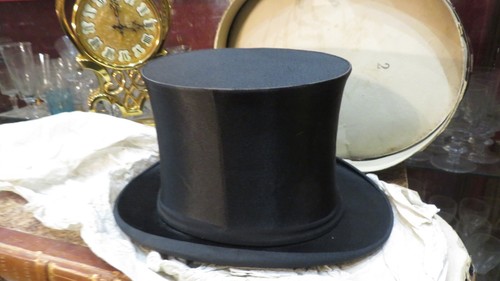 Tres bel ancien chapeau claque - ancien,