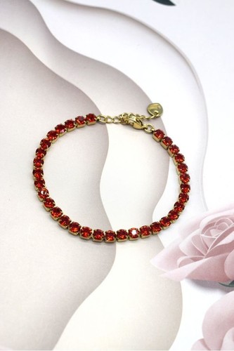 Bracelet acier zircones - acier,
