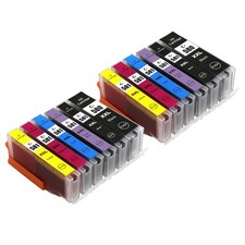 12 Cartouches d'encre (6Set) pour Canon PIXMA TS6351 TS8151 TS8250 TS8300 TS9100