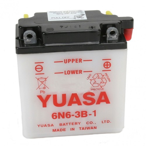 Batterie moto yuasa 6n6 - batterie,