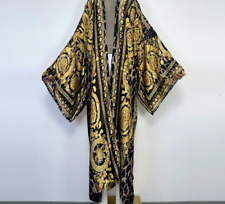 Long Gold Kimono Gold Kaftan Long Cardigan Long Beach Cover up Silky Feel Robe