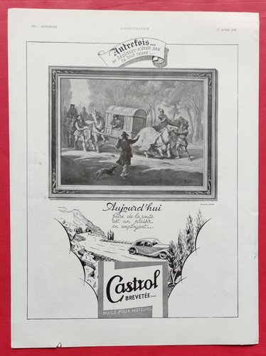Publicité 1939 huile moteur - huile,