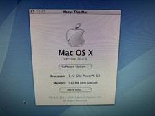 Apple Mac Mini G4 1.42GHz 512MB A1103 10.4.6 + iLife Installed || OS9 Capable