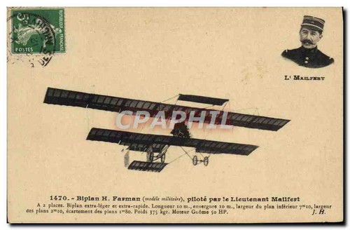 Biplan farman modèle - biplan, h.