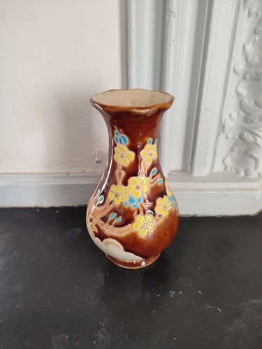 Vase faïence décor - décor, floral