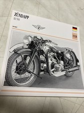 Zündapp KS500 1938 500 KS fiche carte moto de collection Atlas Allemagne
