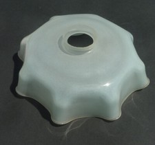 old opaline glass pendant lamp chandelier lampshade vintage frosted white No.7