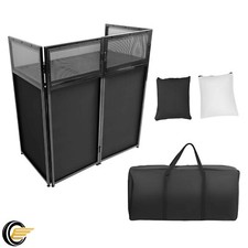 Portable DJ Table Station Adjustable Booth Facade+Flat Table w/Travel Bag 20X40“