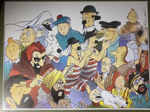 Affiche tintin hommage - affiche, à