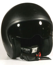 PRL) VIPER HELMET BLACK MATTE BLACK HELMET MOTORCYCLE HELMET BIKER S: 55-56 ECE R22.05  