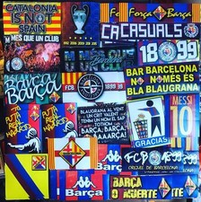 100 x Barcelona Stickers Based on Ultras Poster Badge Scarf Flag FCB Camp Nou FC
