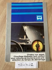 chauffage WEbasto automobile prospectus catalogue publicité