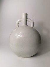 vintage Chinese carved dragon white glaze porcelain vase in Ming style