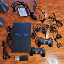PlayStation 2 Console with 2 Controllers, Extension Cord, LevelHike HD, & more
