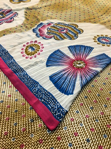 Tissu artisanal sari crêpe