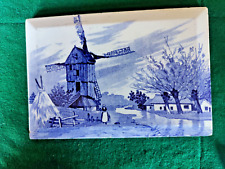 grand carreau de faïence bleu