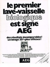 1970 AEG ADVERTISEMENT Organic Dishwasher