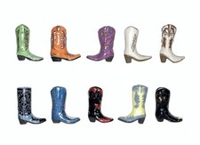 Série complète de 10 fèves Les santiags 2012