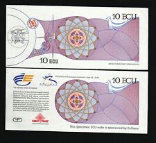 10 ECU 1992 Seville Expo Spain Commemorative UNC Giesecke & Devrient Test NOTE