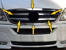 Front Grill Frame Outside Streamer Chrome Cover For Sprinter W906 6PCS 2006 2012