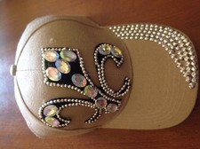Fleur De Lis Ball Cap, Sparkle And Support Your Team