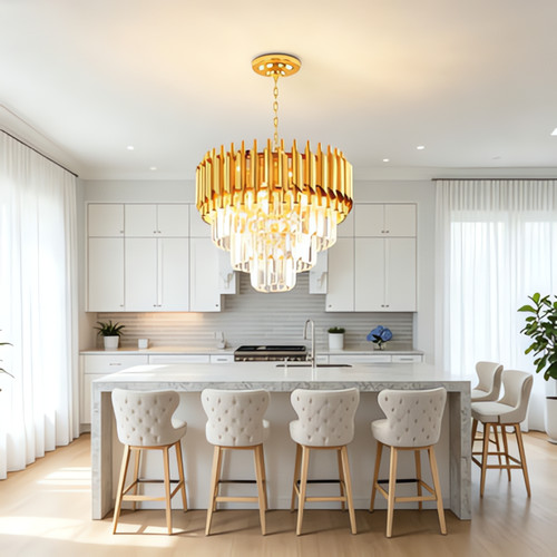 Doré lustre moderne - doré,