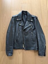 Perfecto Style Black Leather Jacket S Small HEAVY