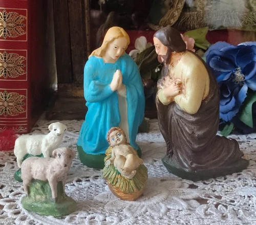 Antique creche noel - creche, de