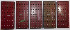 5 x PLAQUE A REBORDS 14x6 cm réf 52 TABLE DE SCIE MECCANO ANNEES 30 BOITE 00 à 7