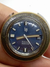 Vintage LiP UFO Automatic Blue Dial Cal. AS 1783 good Balance Parts Montre Uhren