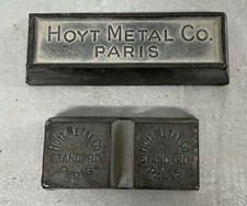 2 Lingots métal (Hoyt Métal Co Paris )