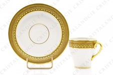 Tasse à moka incrustations or