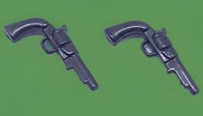 PLAYMOBIL Lot de 2 Pistolets Revolver Gris Foncé Noir