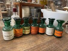 Antique pharmacy bottles lot of 7. cabinet of curiosity decoration....