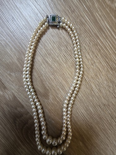Collier double rangés perles - collier,