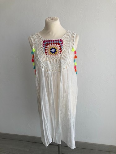 Tunique blanche froufrou - tunique, à