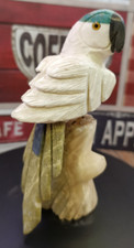 Hand Carved Parrot in Semi-Precious Stones