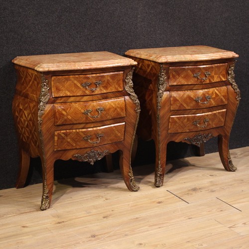 Pair tables chevet - , françaises